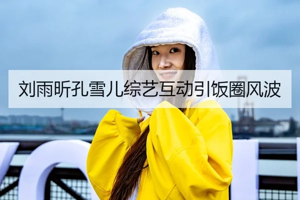 刘雨昕孔雪儿综艺互动引饭圈风波